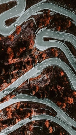 road seen from above